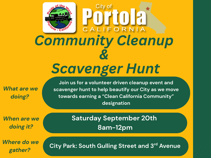 Join Portola’s Exciting Community Cleanup and Scavenger Hunt on September 20