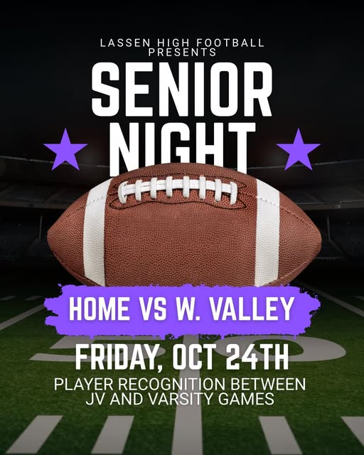 Lassen High School Senior night Friday Oct 24th
