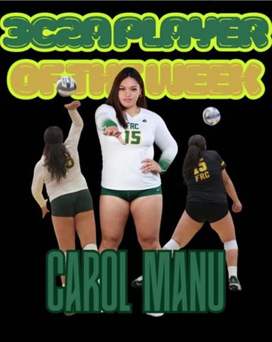 Feather River College Volleyball Player Carol Manu Earns California State Player of the Week Honors