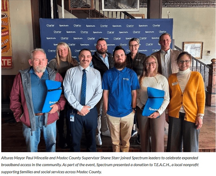 Spectrum Brings Gigabit Fiber Broadband to Over 2300 Homes and Businesses in Modoc County