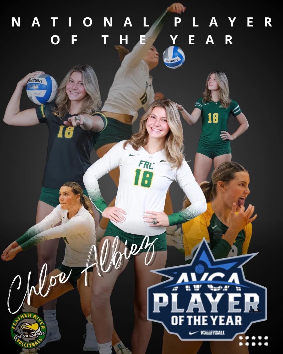 Feather River Colleges Chloe Albiez Named AVCA National Player of the Year