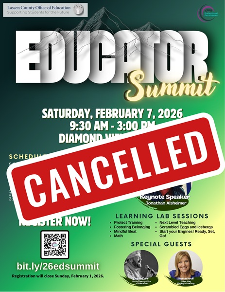 Lassen County Cancels 2026 Educator Summit Plans Alternative Learning Opportunities