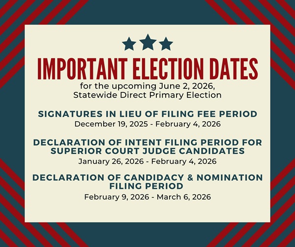 Lassen County Important Dates June 2026 Primary Election Candidates