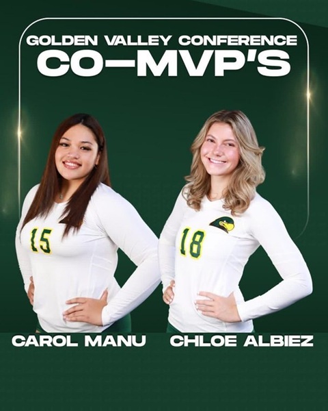 Golden Valley Conference Volleyball Awards Sweep by Feather River College Golden Eagles