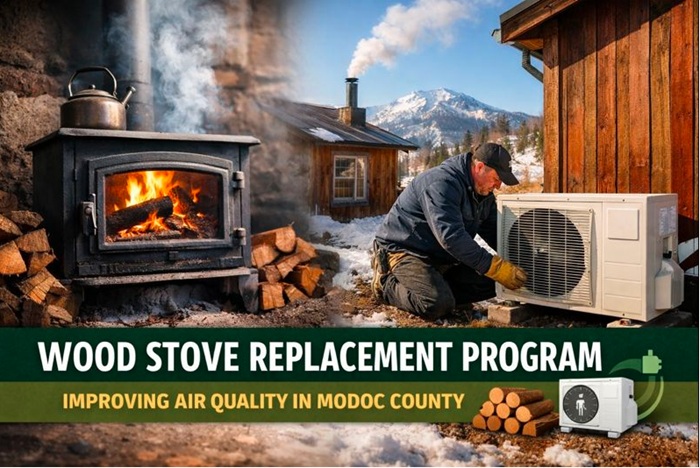 Modoc County Offers Financial Incentives to Replace Wood-Burning Stoves for Cleaner Air