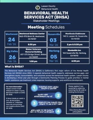 Lassen County Behavioral Health Hosts Community Stakeholder Meetings