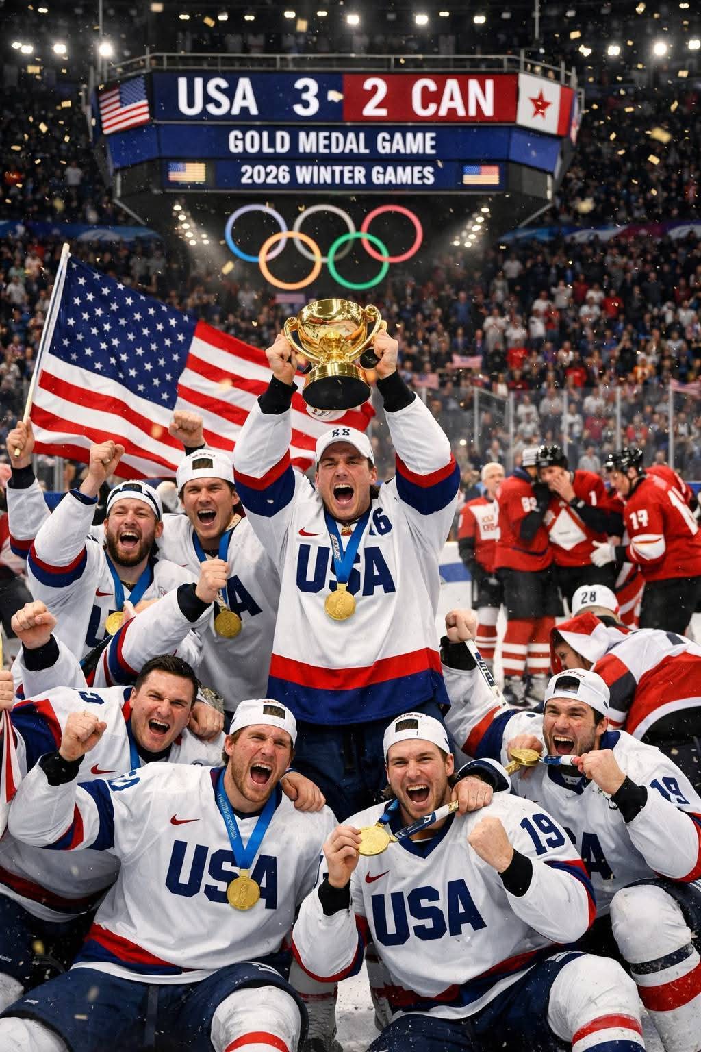 USA Mens Ice Hockey Wins Historic Olympic Gold After 46 Years