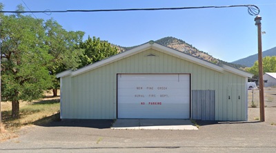 A fifth-wheel camp trailer was destroyed by fire Wednesday morning in New Pine Creek