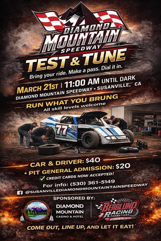 Diamond Mountain Speedway Test & Tune