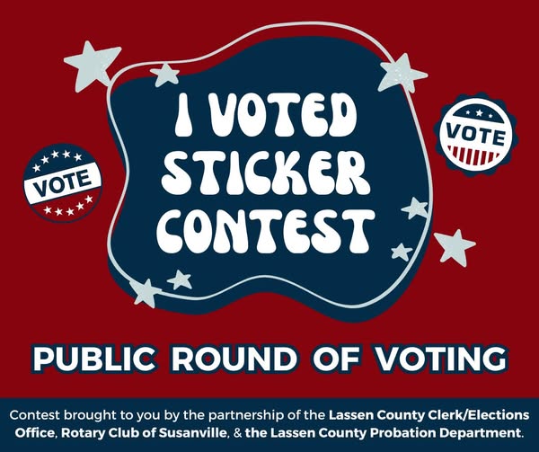 Lassen County Opens Public Voting for 2026 I Voted Sticker Contest