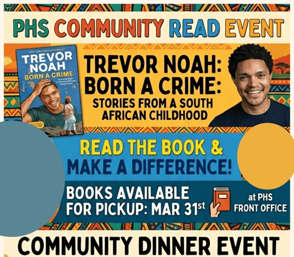 Portola Community Read Event Supports Global Health with Trevor Noah Book and Fundraiser