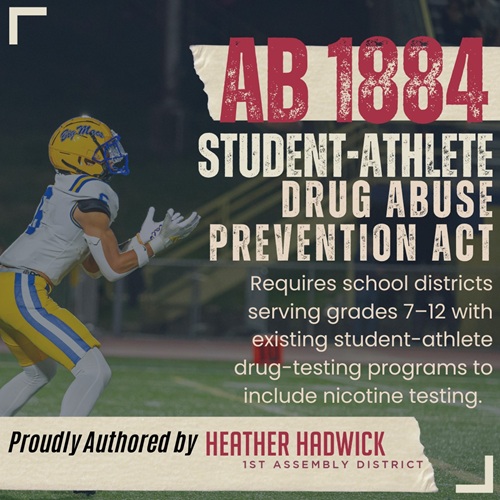 California Bill Expands Student Athlete Drug Testing to Include Nicotine for Safer Schools