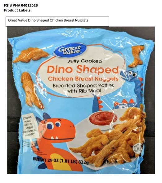 Public Health Alert For Frozen, Dinosaur-Shaped, Ready-To-Eat Chicken Nuggets