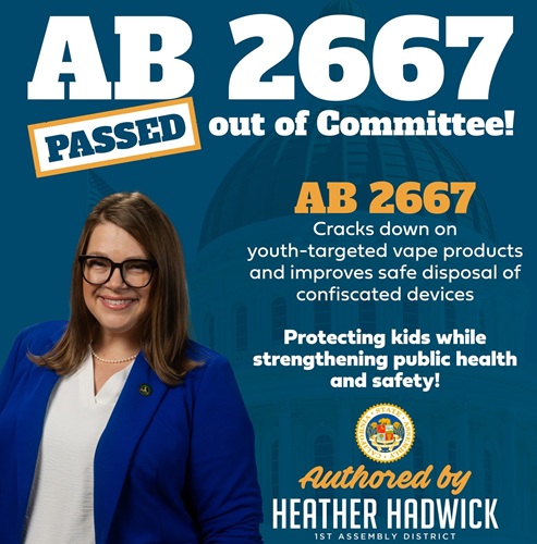 News about AB 2667 which Bans Deceptive Vapes