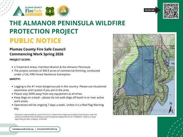 Safety Tips for Visitors Near Peninsula Treatment Area Wildfire Thinning Work