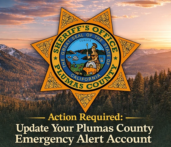 Plumas County Action Required – Emergency Alert System Account Updat