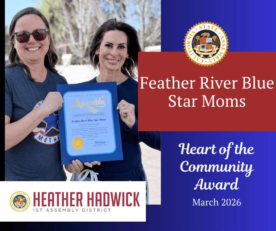 Plumas County Blue Star Moms Receive Heart of the Community Award for Military Family Support