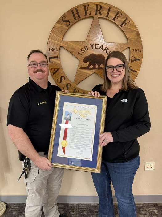 Heather Hardwick Honors Sheriff John McGarva for 25 Years of Dedicated Service