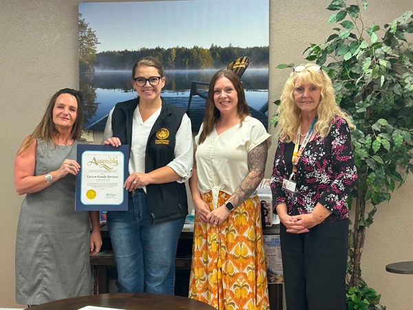 Lassen Family Services Receives Community Impact Award from Assemblywoman Heather Hadwick