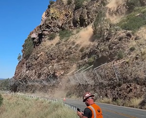 Extended Delays Coming to State Route 299 East of Burney for Rockfall Mitigation Wor