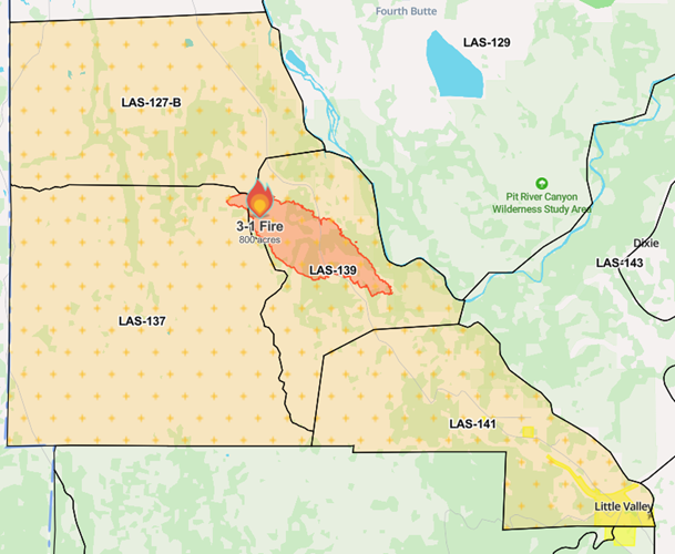 Evacuation Order Lifted for Little Valley as 3-1 Fire Holds at 800 Acres
