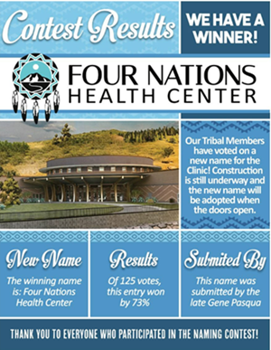 New Tribal Clinic Name Selected: Four Nations Health Center
