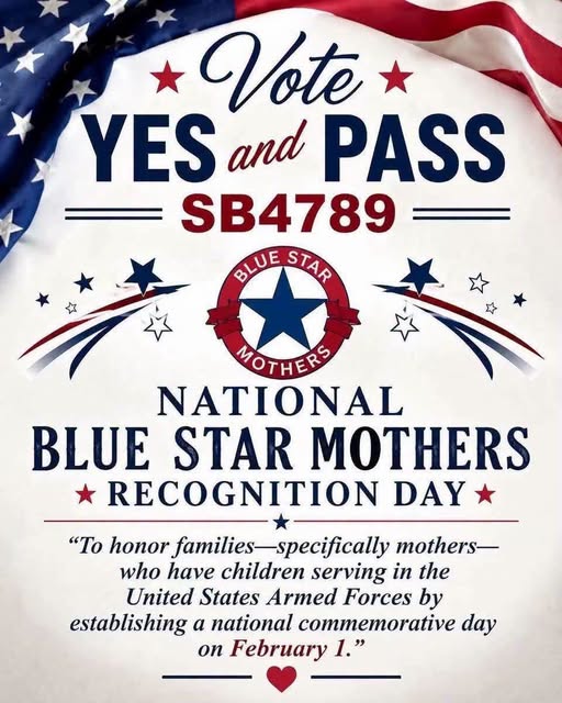 Blue Star Mothers Urge Support for National Recognition Day Bill