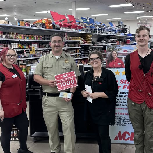 Susanville Ace Hardware Customers Raise $1,000 for Special Olympics Torch Run