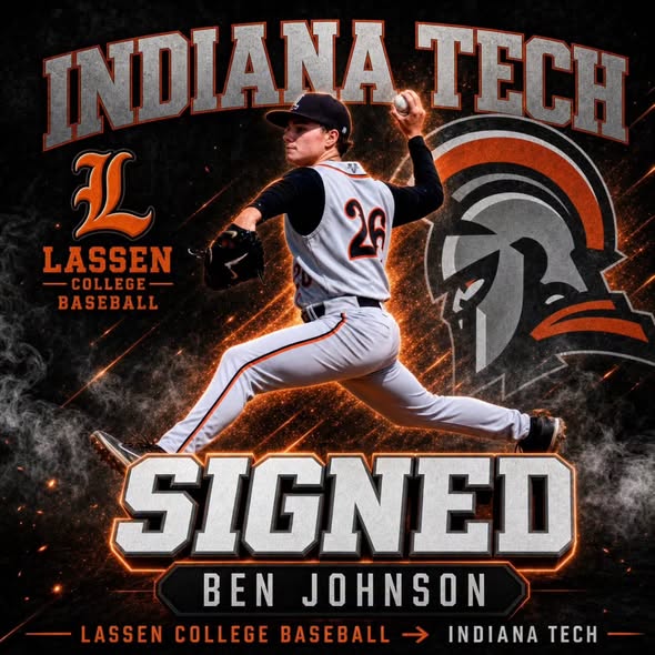 Lassen Community College Sophomore Pitcher Bentley Johnson Signs with Indiana Tech