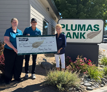 Plumas Bank Donates $5,000 Toward Replacement Van for PRS ALIVE Program