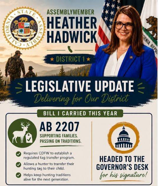 AB 2207 Advances to Governor Supporting Family Hunting Traditions in California