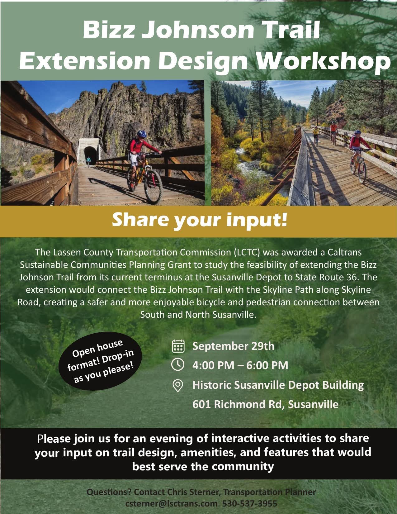 Community Meeting to Discuss Bizz Johnson Trail Extension in Susanville