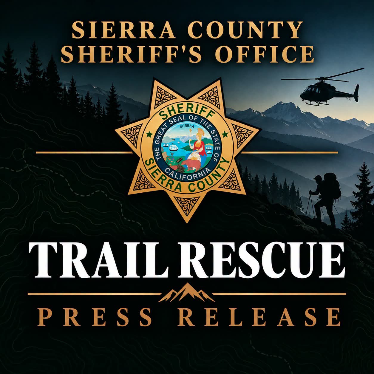Sierra County Sheriff and Rescue Teams Airlift Hiker from Pacific Crest Trail Medical Emergency