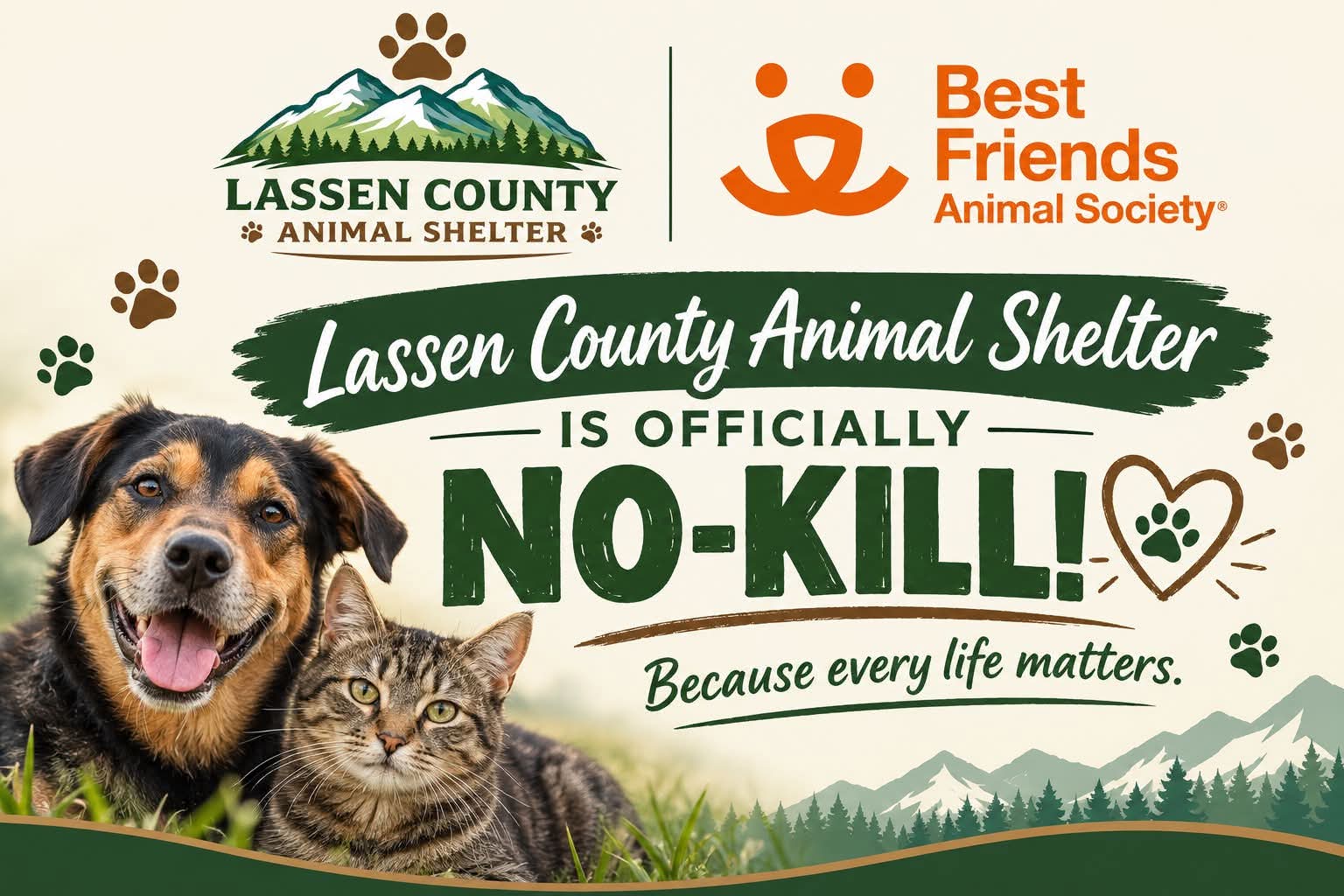 Lassen County Animal Shelter Achieves No Kill Status with Community Support